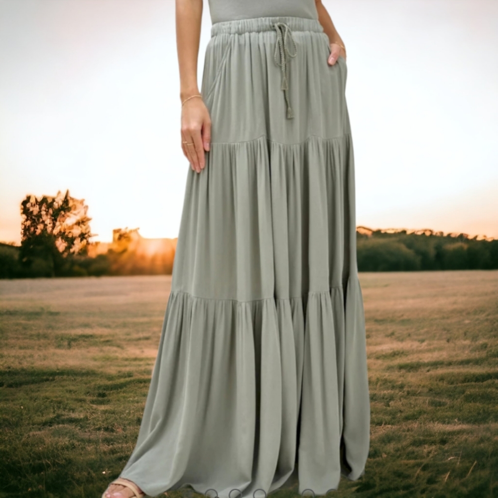 Splendid Tiered Maxi Skirt
